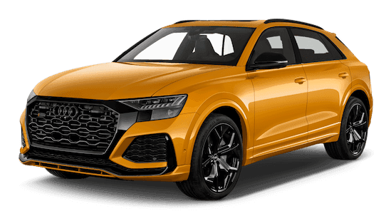 audi rs q8 frontansicht in gelb