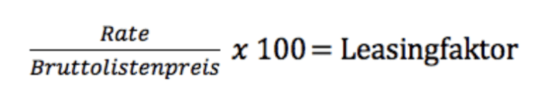 Leasingfaktor Leasingfaktor