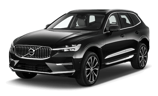 volvo xc60 recharge frontansicht in schwarz