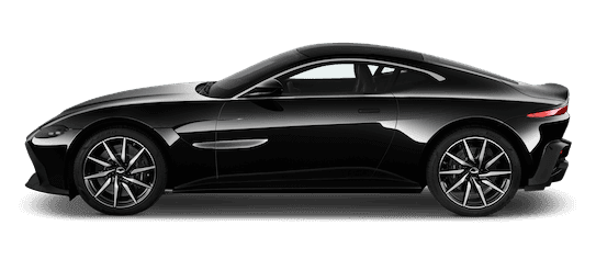 aston martin vantage seitenansicht in schwarz