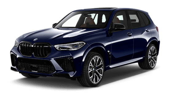 bmw x5 m frontansicht in blau