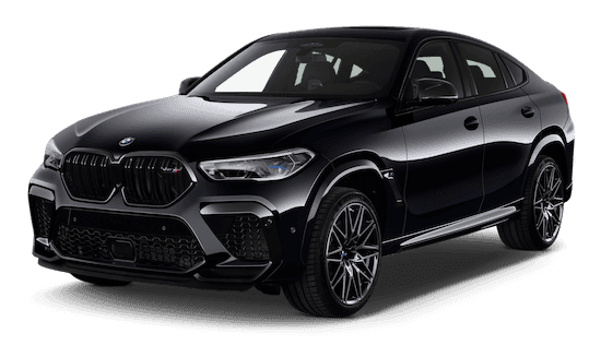bmw x6 m frontansicht in schwarz