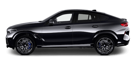 bmw x6 m seitenansicht in schwarz