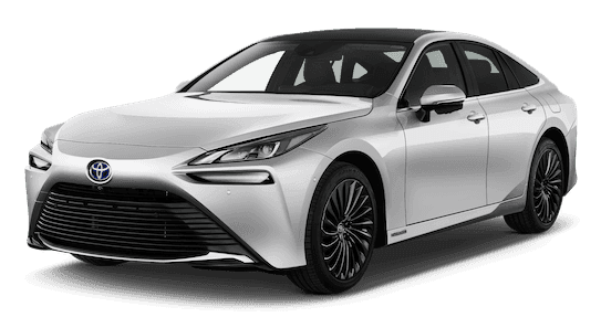 wasserstoffauto toyota mirai frontansicht in silber