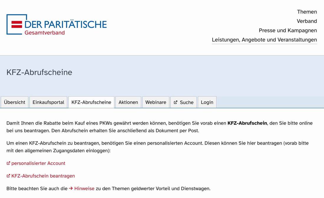 abrufschein-paritaetische