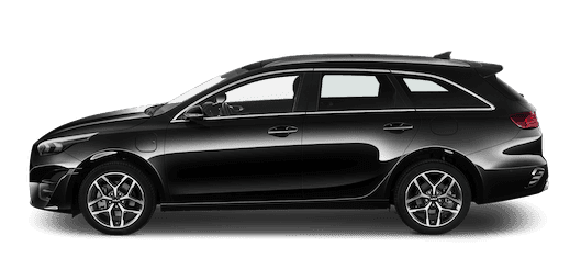 kia ceed sw seitenansicht in schwarz