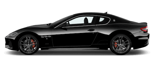 maserati granturismo seitenansicht in schwarz