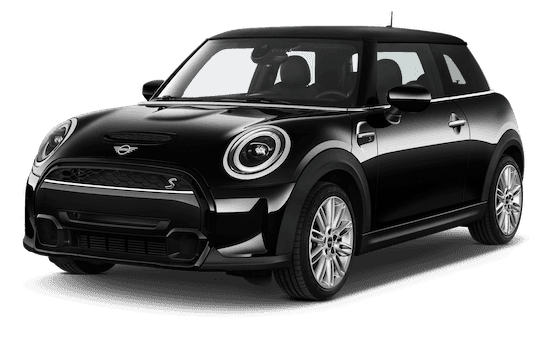 mini cooper s frontansicht in schwarz