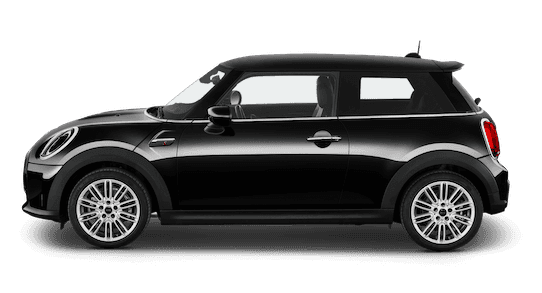 mini cooper s seitenansicht in schwarz