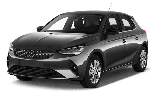 opel corsa frontansicht in grau