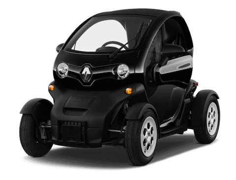 renault twizy frontansicht in schwarz