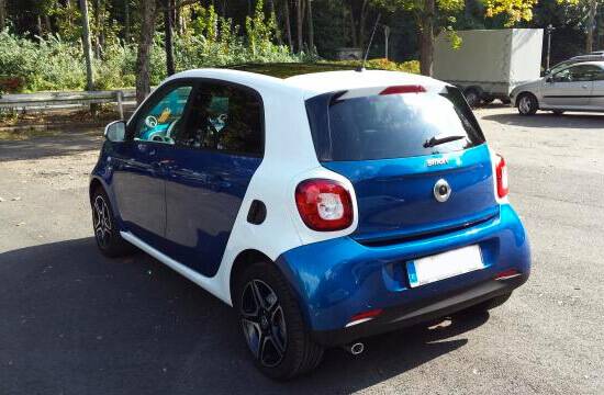 blau und weißer smart forfour