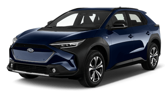 subaru solterra frontansicht in dunkelblau