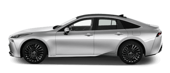 toyota mirai seitenansicht in silber