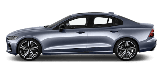 volvo s60 seitenansicht in metallic blau