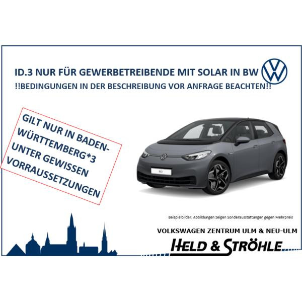 Foto - Volkswagen ID.3 Pro 150 kW (204 PS) 58kWh MJ23 #nur für Gewerbetreibende mit Solar in Baden-Württemberg