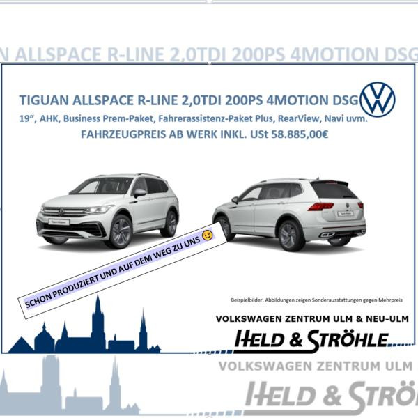 Foto - Volkswagen Tiguan Allspace R-Line SONDERMODELL 2,0 l TDI 4M 200 PS DSG  AHK, NAV, 19", Business uvm