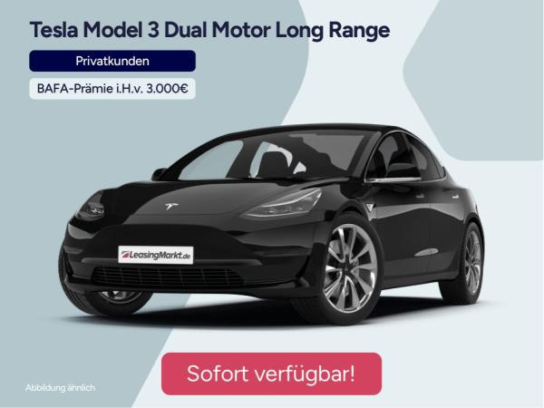 Tesla Model 3 Dualmotor Long Range Privatleasing **sofort verfügbar**