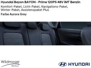 Hyundai Bayon ❤️ BAYON - Prime 120PS 48V iMT Benzin ⏱ 9 Monate Lieferzeit ✔️ mit 5 Zusatz-Paketen