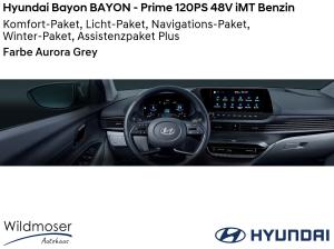 Hyundai Bayon ❤️ BAYON - Prime 120PS 48V iMT Benzin ⏱ 9 Monate Lieferzeit ✔️ mit 5 Zusatz-Paketen