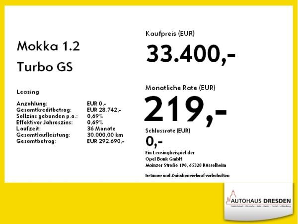 Foto - Opel Mokka 1.2 Turbo GS Line *PRIVAT*EINTAUSCH*