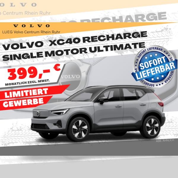 Foto - Volvo XC 40 Recharge Single Motor ULTIMATE | Gewerbe | SOFORT VERFÜGBAR | BEGRENZTE ANZAHL