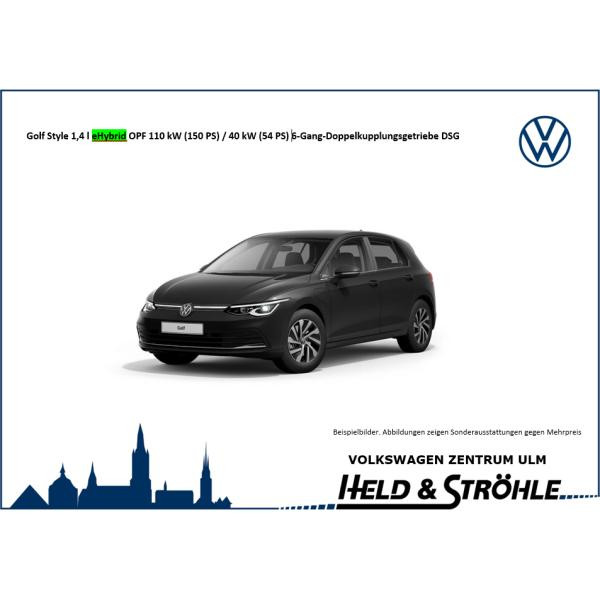 Foto - Volkswagen Golf Style 1,4 l eHybrid OPF 110 kW (150 PS) / 40 kW (54 PS) 6-Gang- DSG