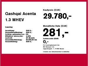 Nissan Qashqai Acenta 1.3 MHEV 6MT LED Sh vorn