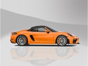 Porsche Boxster 718 Orange mit Klappenabgas. FLXBL Leasing
