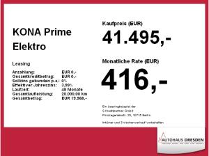 Hyundai KONA Prime Elektro *GEWERBEKUNDENANGEBOT*
