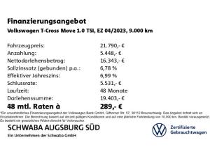 Volkswagen T-Cross Move 1.0 TSI NAV*ACC*LANE*PDC*KLIMA*16"