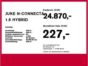 Nissan Juke N-CONNECTA 1.6 HYBRID Winterpaket Kamera