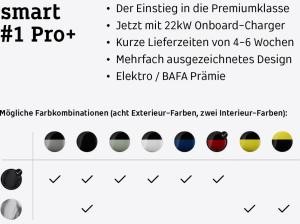smart #1 Pro+ ⚡(22kW AC/Pano/Navi/LED/360°/19Zoll)
