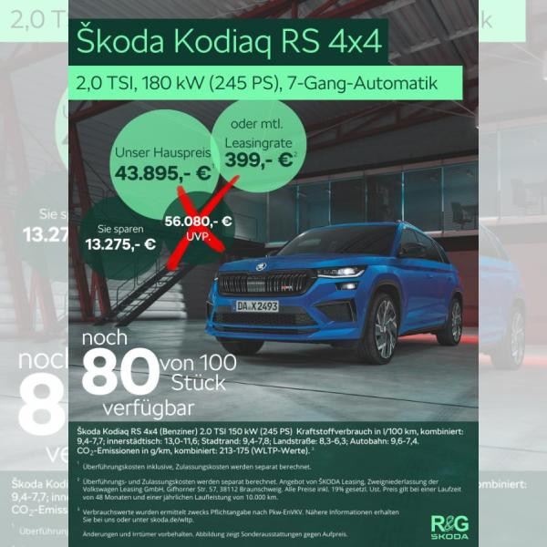 Foto - Skoda Kodiaq 2.0 TSI RS 4X4 *Sofort Verfügbar*