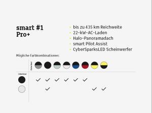 smart #1 Pro+ ⚡(22kW AC/Pano/Navi/LED/360°/19Zoll)