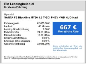 Hyundai SANTA FE Blackline MY26 1.6 T-GDi PHEV 4WD HUD Navi