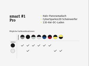 smart #1 Pro⚡130kW/Pano/Navi/LED/360°/19Zoll/V2L/smart-Pilot