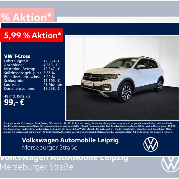 Foto - Volkswagen T-Cross 1.0 TSI Active *App-Connect*PDC*SHZ*