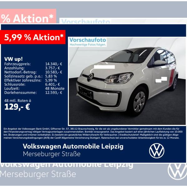 Foto - Volkswagen up! e- e-move *PDC*SHZ*Tempomat*Kamera