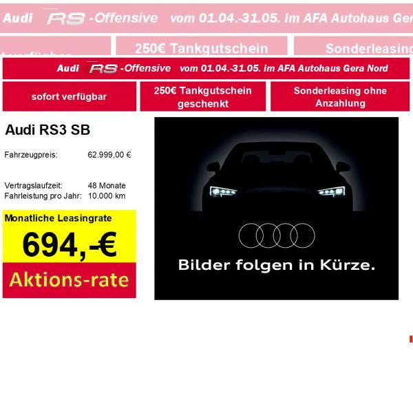 Foto - Audi RS3 SB S tronic B&O*MatrixLED*Pano*opt.schwarz