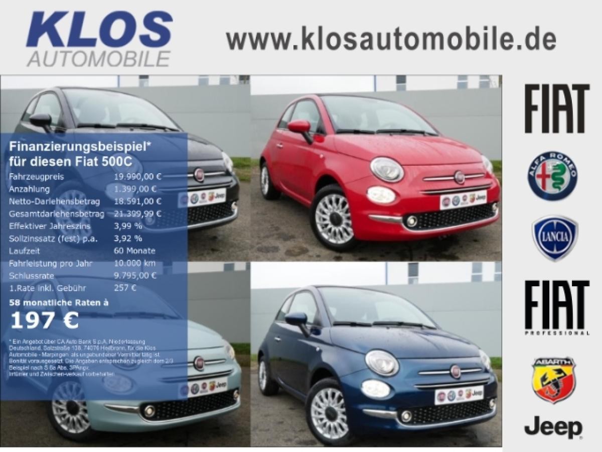 Fiat 500C 1.0 GSE HYBRID DOLCEVITA 70PS PDC APPLE CARPLAY KLIMAAUTOMATIK
