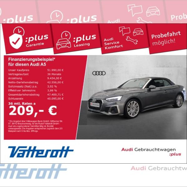Foto - Audi A5 Cabriolet 45 TFSI quattro S line Matrix AHK ACC