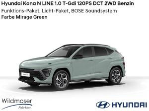 Hyundai KONA ❤️ N LINE 1.0 T-Gdi 120PS DCT 2WD Benzin ⏱ Sofort verfügbar! ✔️ mit 3 Zusatz-Paketen