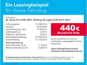 Volkswagen ID. Buzz Pro AHK MFL Sitzhzg IQ-Light GJR ACC Navi