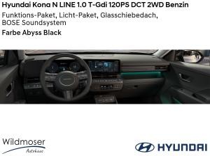Hyundai KONA ❤️ N LINE 1.0 T-Gdi 120PS DCT 2WD Benzin ⏱ Sofort verfügbar! ✔️ mit 4 Zusatz-Paketen