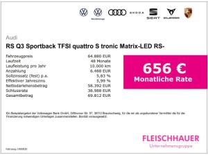 Audi RS Q3 Sportback TFSI quattro S tronic Matrix-LED RS-Sportabgasanlage Sonos Rückfahrkamera