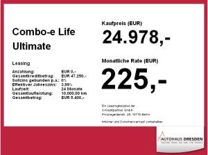 Opel Combo -e Life Ultimate *GEWERBEKUNDENANGEBOT*