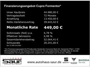 Cupra Formentor VZ 1.5 e-Hybrid AHK  SENNHEISER MATRIX LED RÜCKFAHRKAMERA