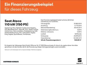 Seat Ateca STYLE EDITION 2.0 TDI 150 PS DSG Vorführwagen (Neuss)