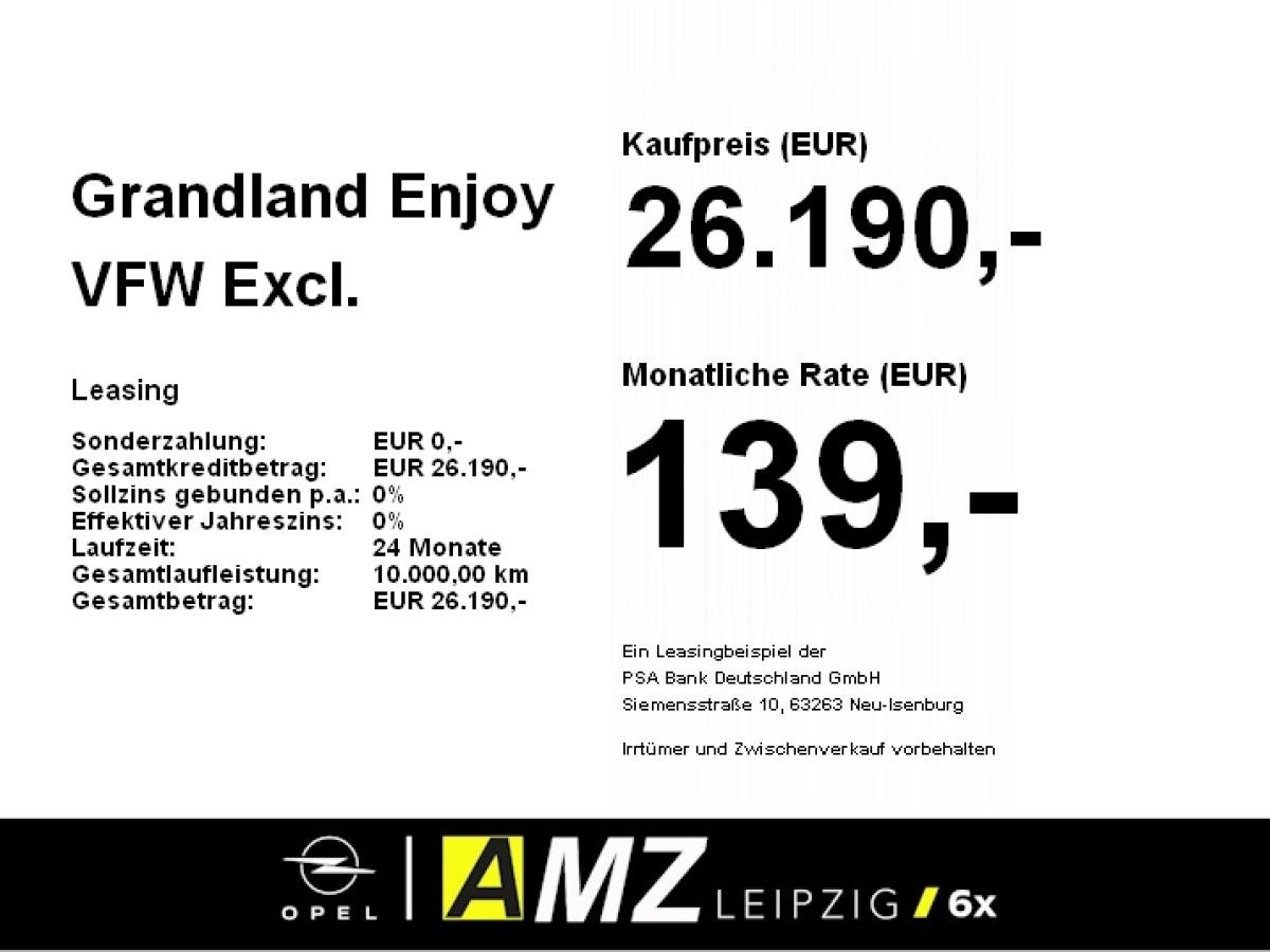Opel Grandland Enjoy VFW Excl. in Leipzig Sofort Verf